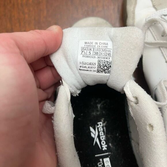 Reebok Womens Forte Lounger  White Black Athletic Sneakers 7.5 Lace Up Low Top - Picture 5 of 7